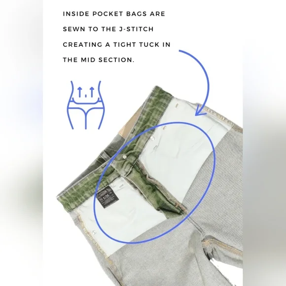 Artemis Women's Cropped Jeans in Green NWT - Picture 6 of 6